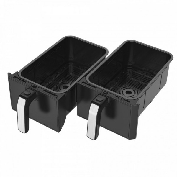 ДВОЕН  Airfryer JUST PERFECTO XXL 8 литра с книга 170 рецепти на български – 1700W, 8-в-1, без пържене с олио